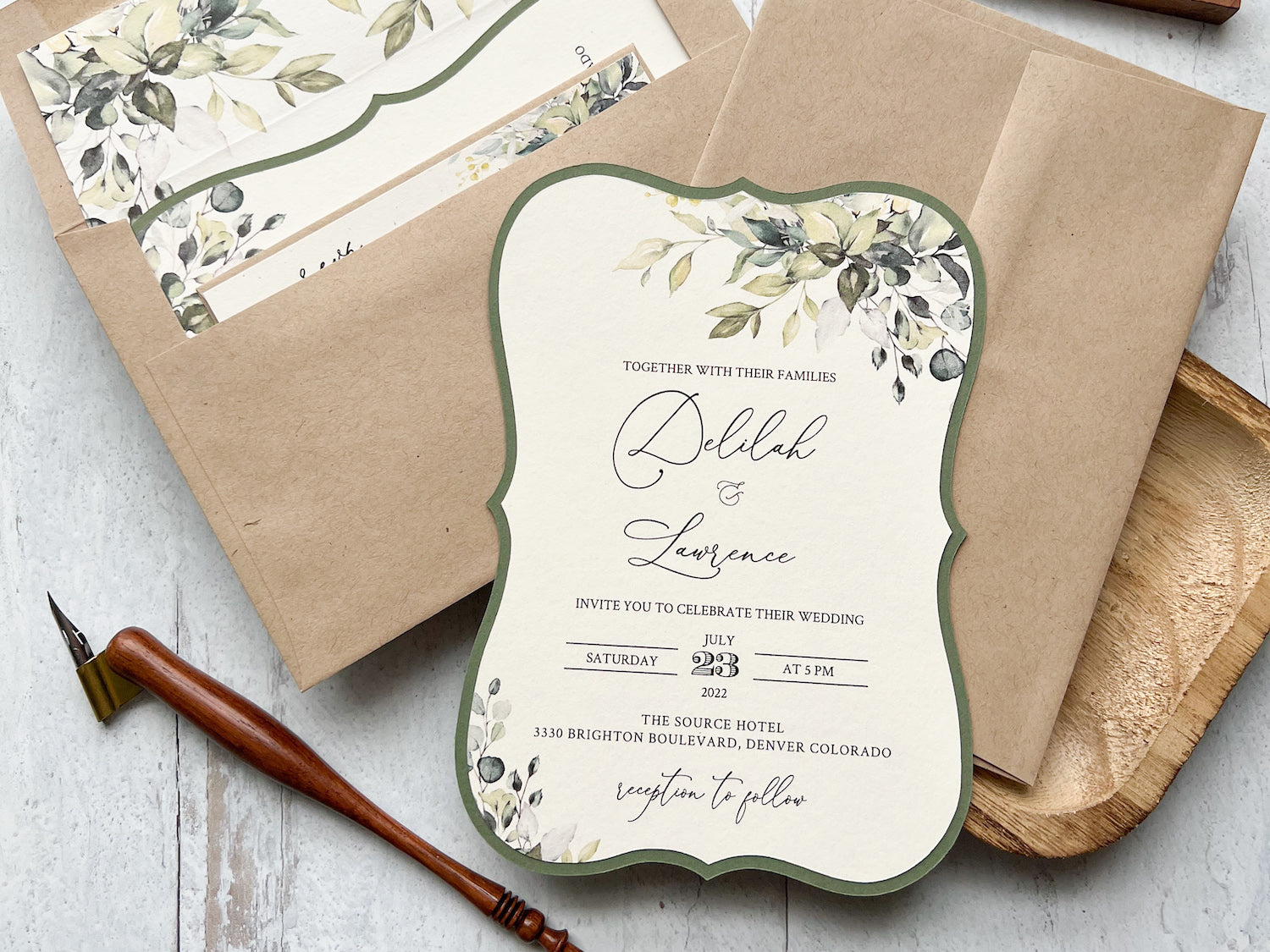 Die-Cut Shaped Wedding Invitations – Cardstock Warehouse