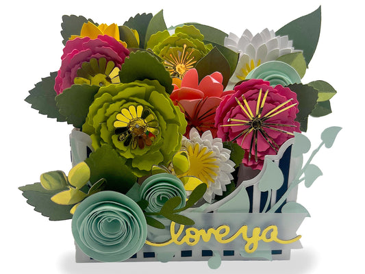 3D Flower Bouquet Box Card