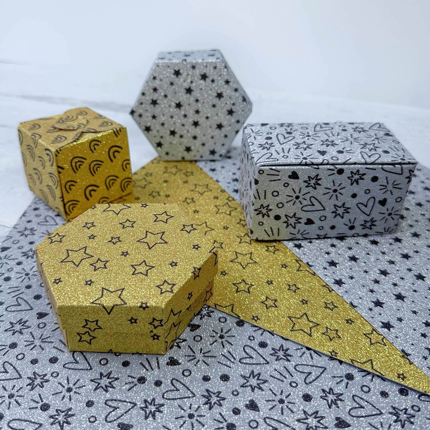 Silver Diamond Print Inkjet Glitter-Cardstock Warehouse