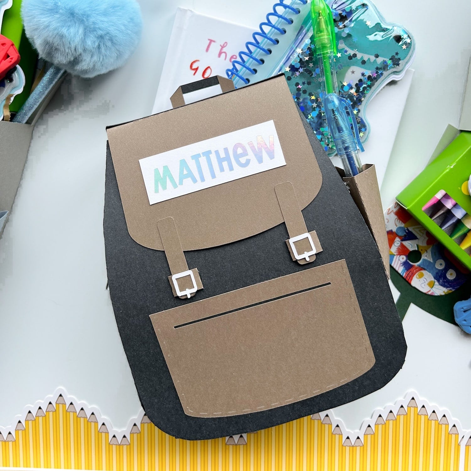 Woodstock Cardstock Back-to-school back Pack Gift Bag