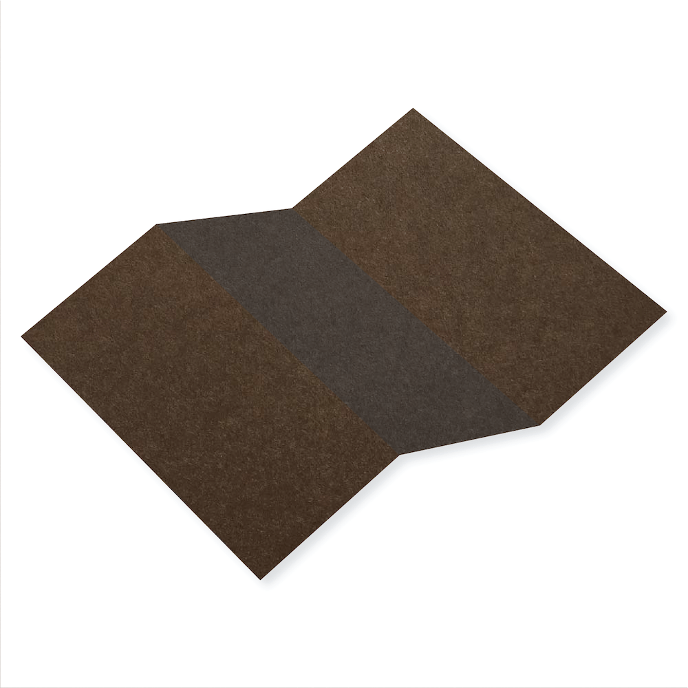 Colorplan Bagdad Brown Tri Fold Card