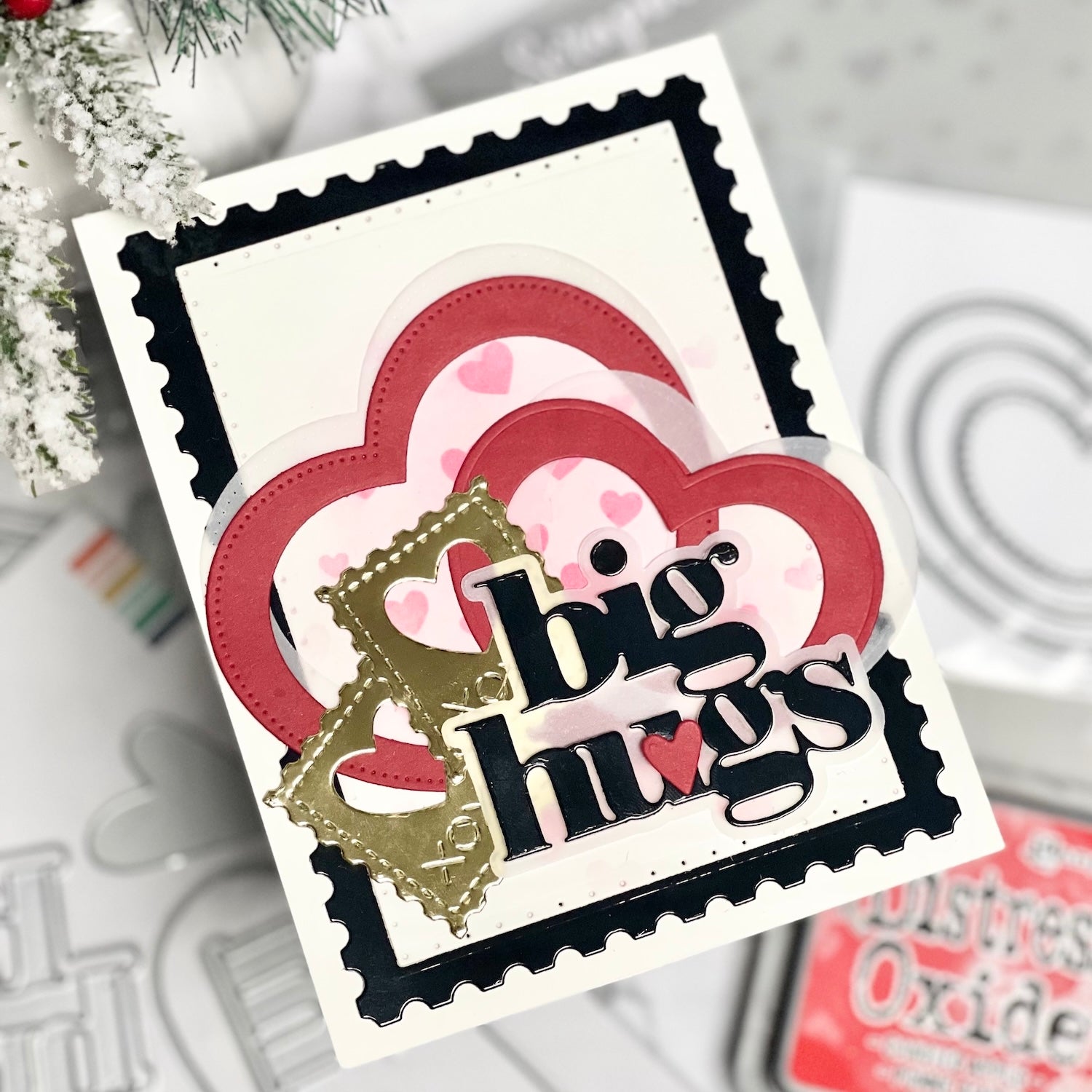 Layered Hearts Handmade Valentine&