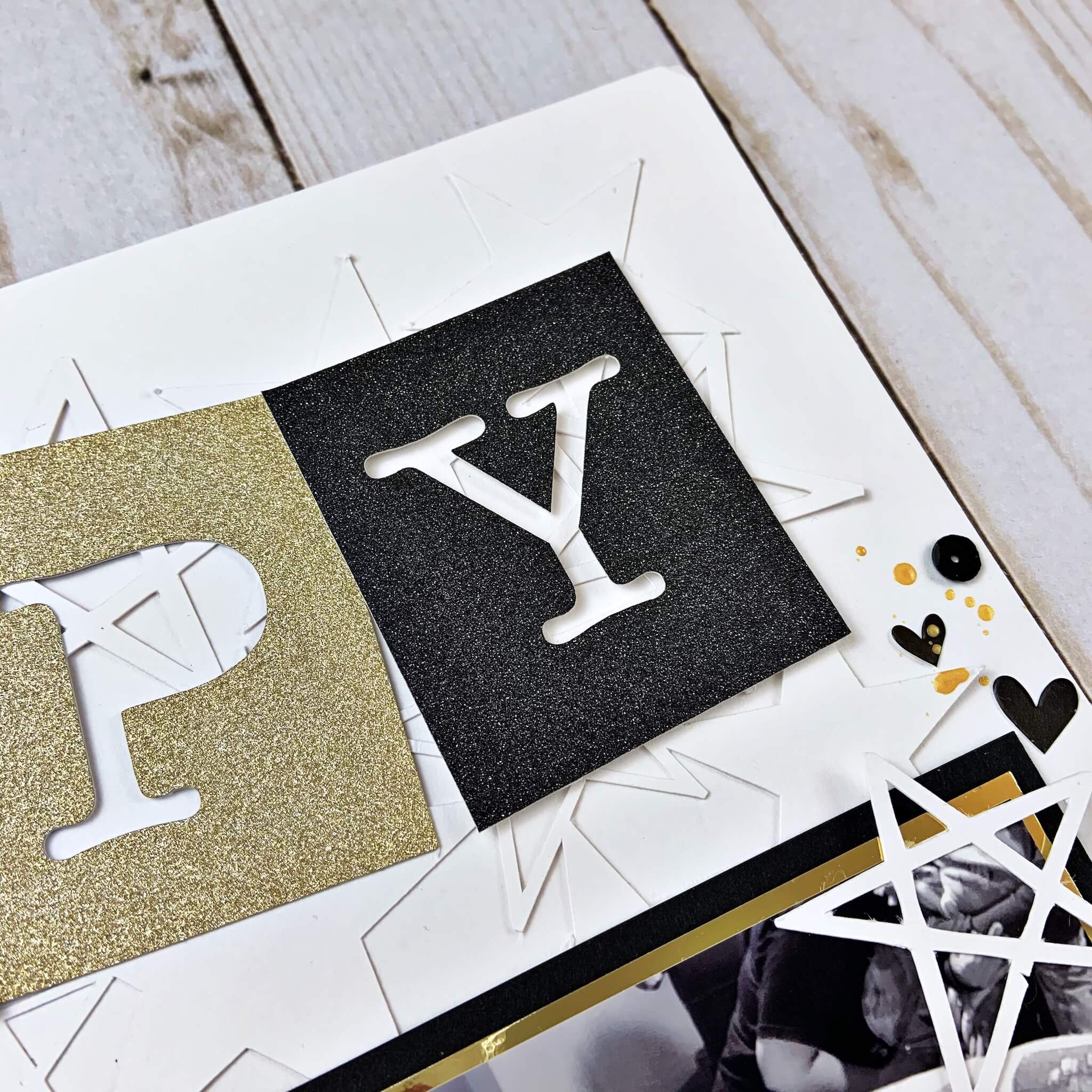 Black MirriSparkle Glitter Cardstock