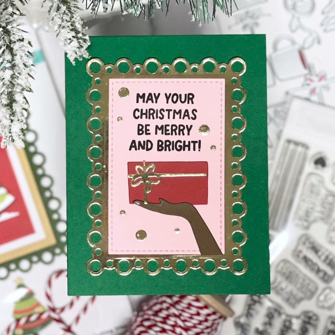 Christmas present handmade card