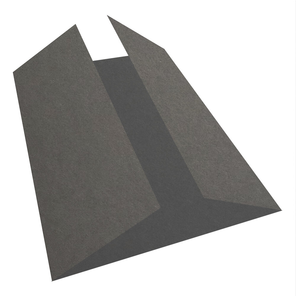 Colorplan Dark Grey Gate Fold Cards