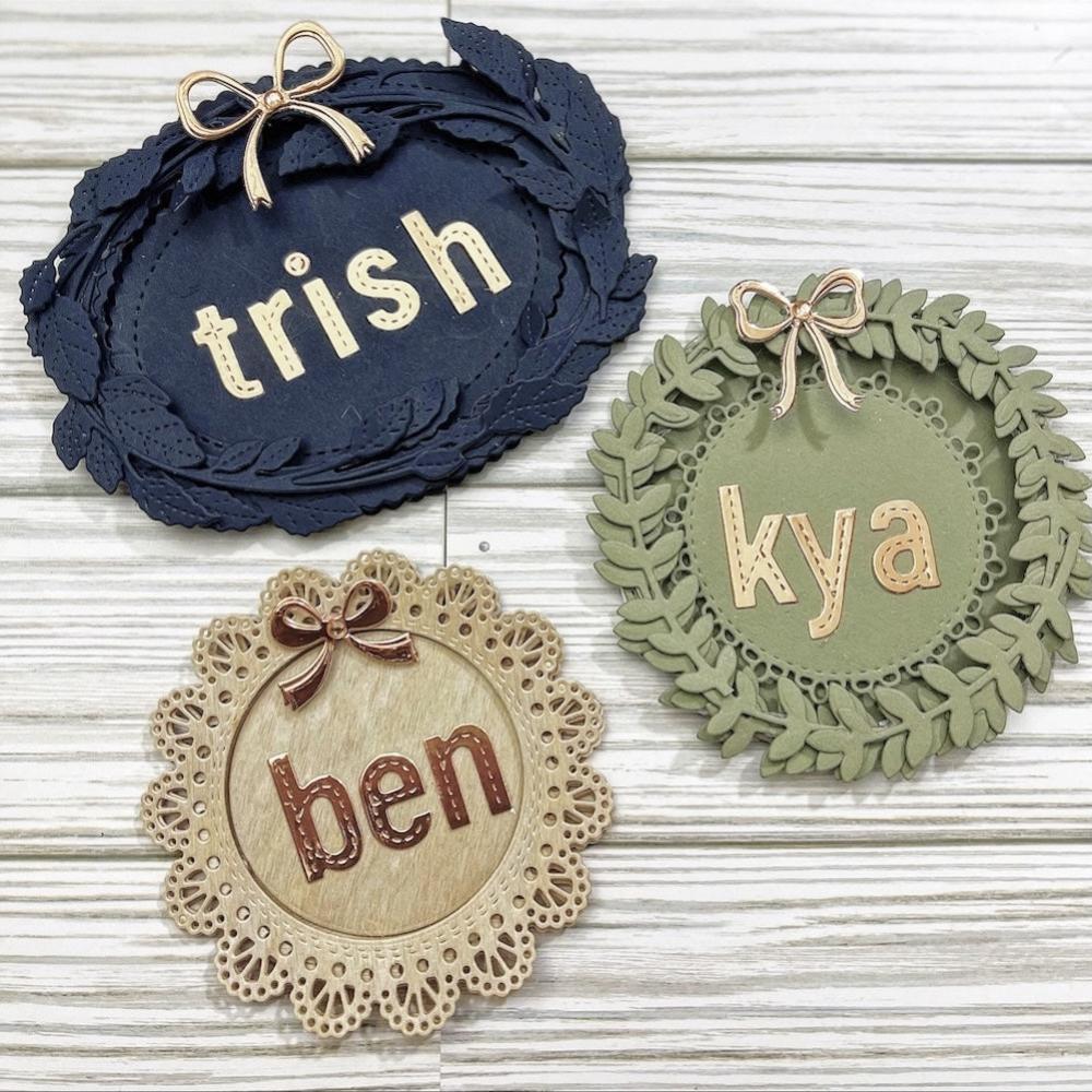 decorative Thanksgiving place cards with die cut foliage