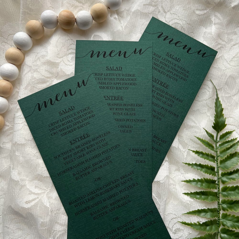 Evergreen Linen Cardstock
