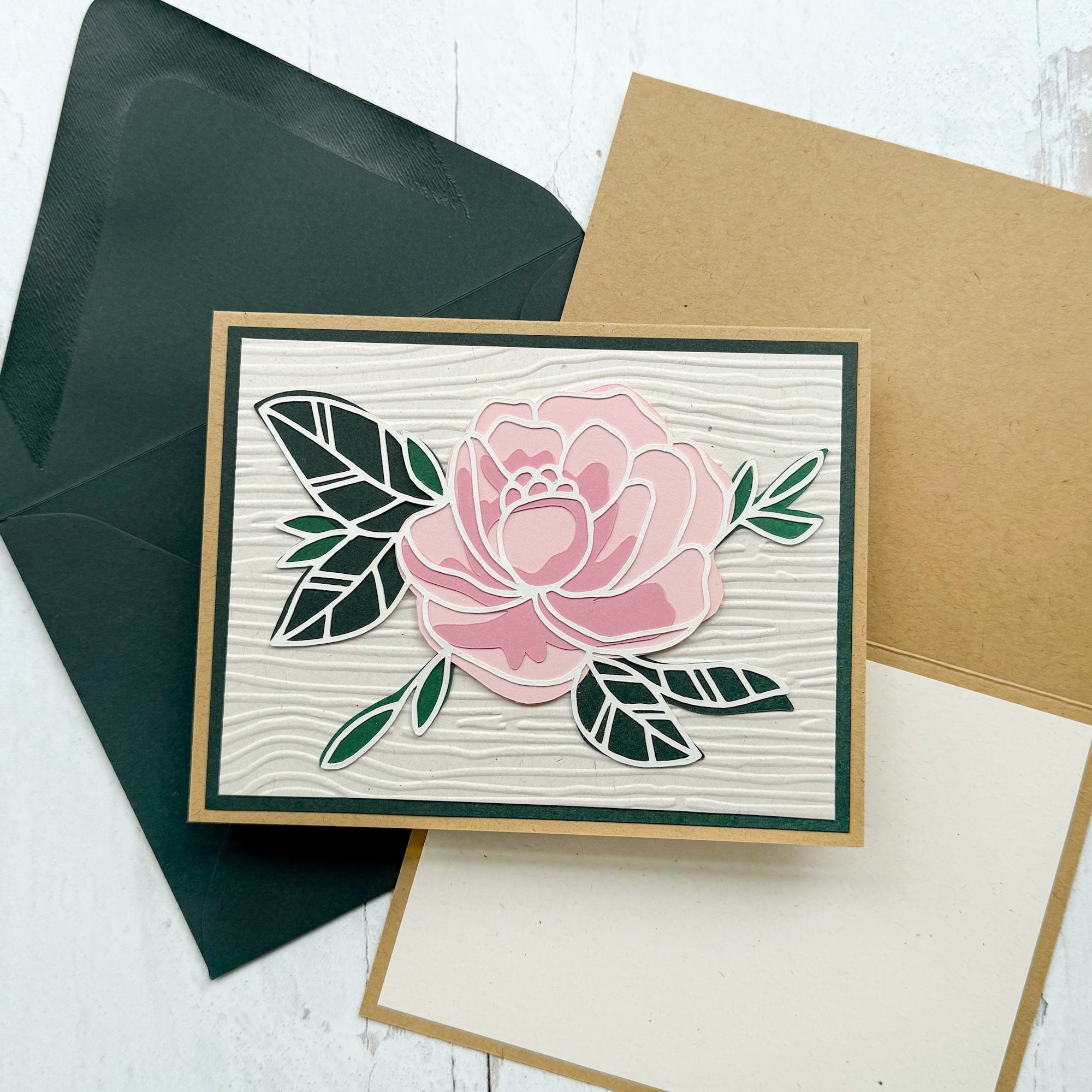 intricate die cut flower card