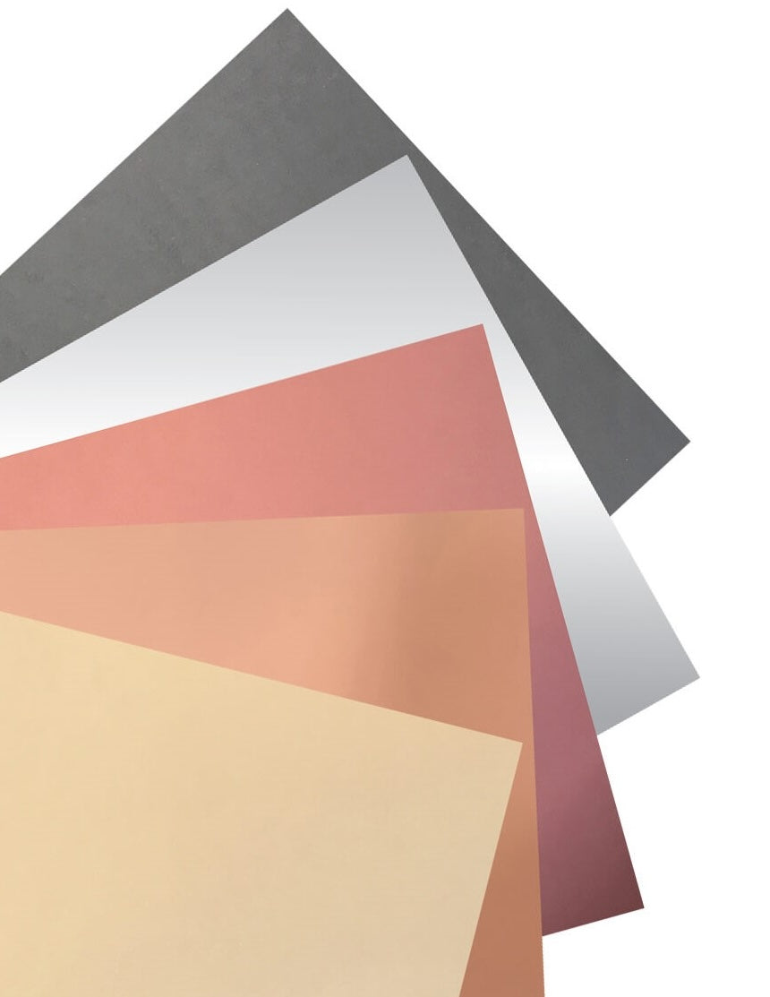 Precious Metals Mirror Cardstock Fan