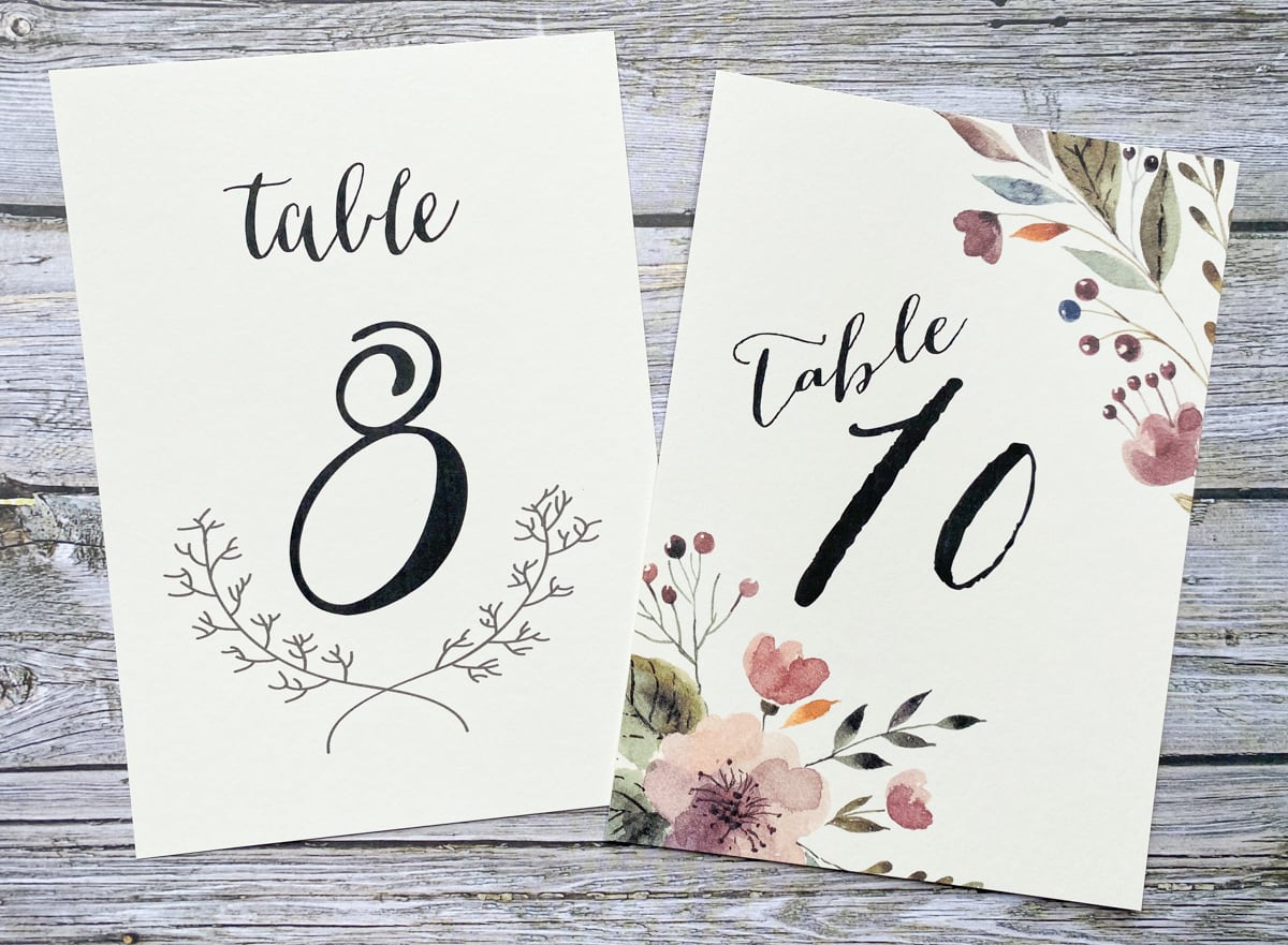 printed_graphic_table_numbers-Cardstock Warehouse