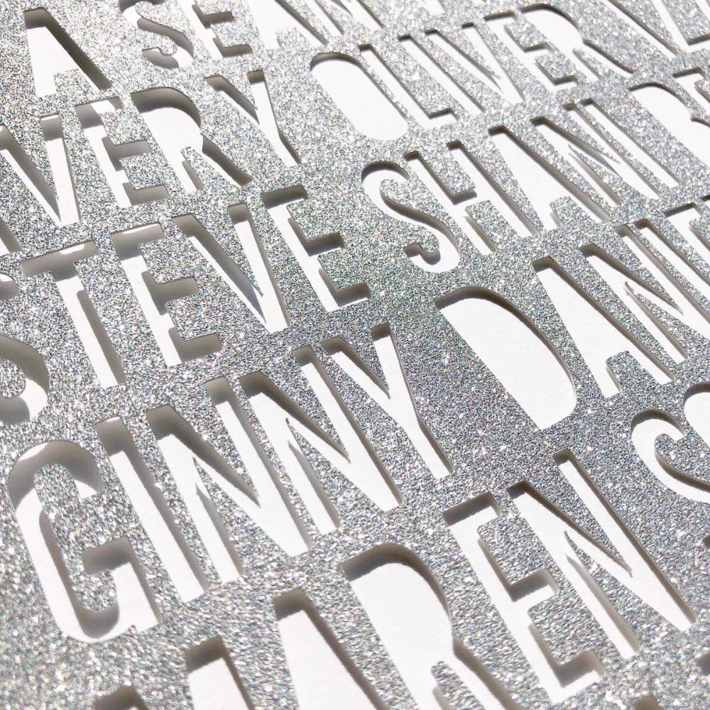 Silver MirriSparkle Glitter Cardstock