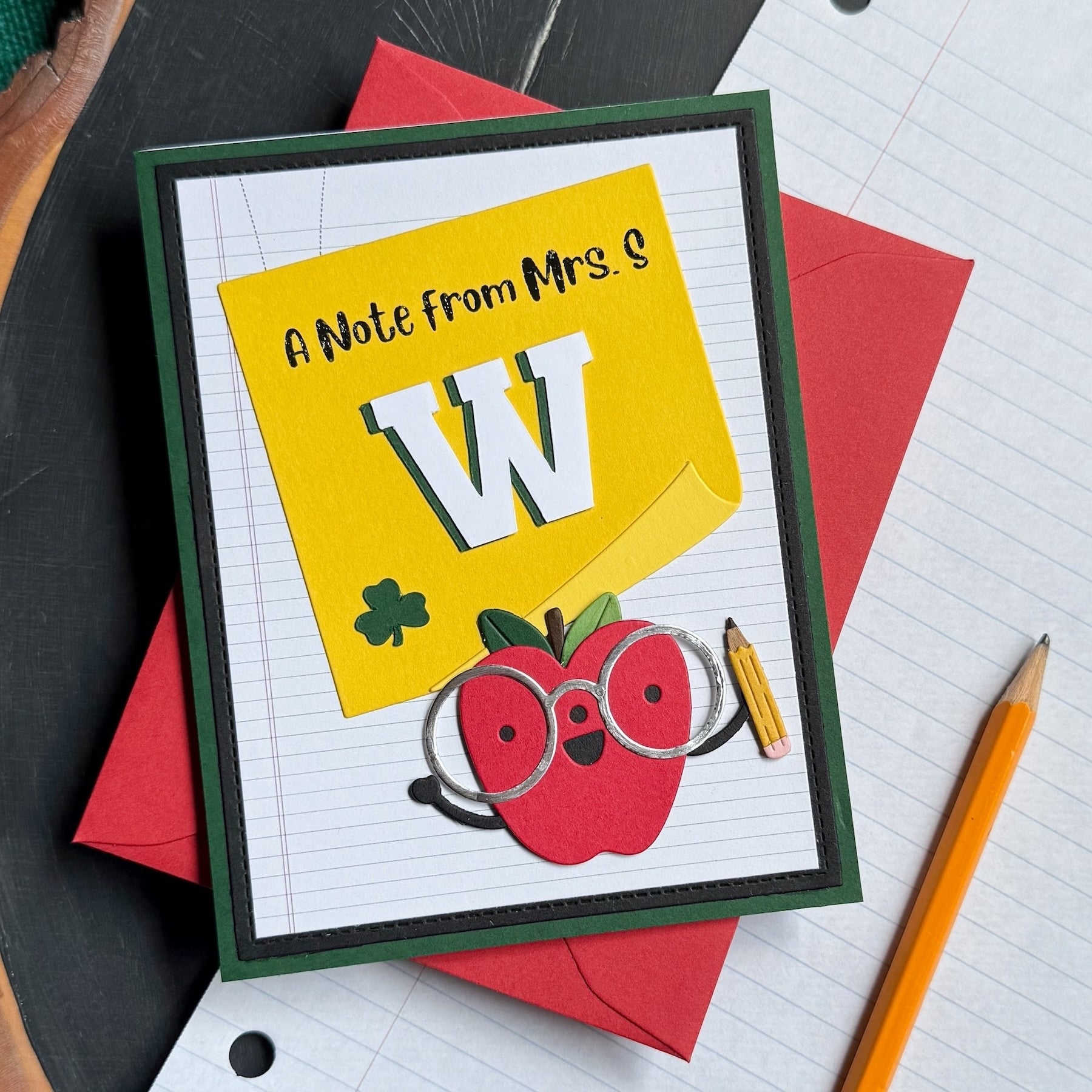 Teacher Note Handmade Card