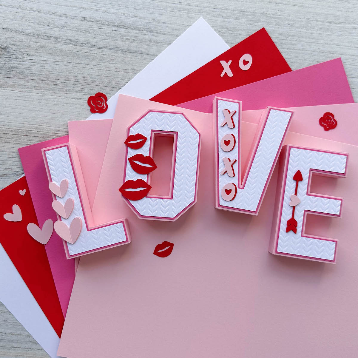 3d Valentine's Day LOVE letters