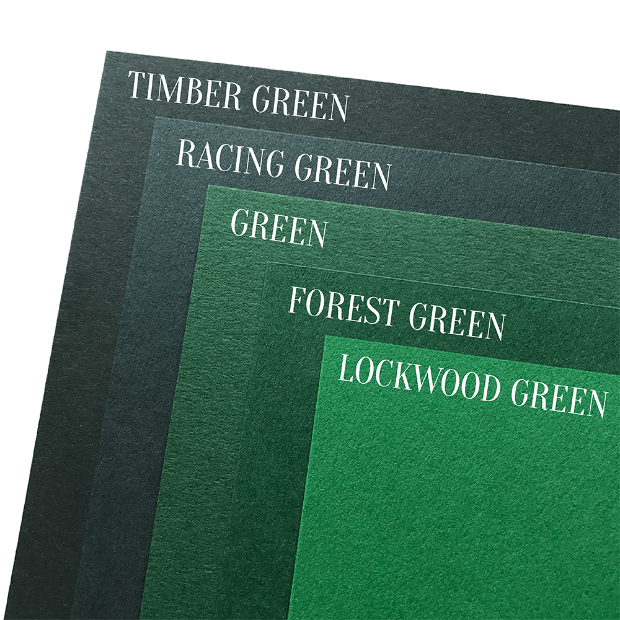 green cardstock color comparison