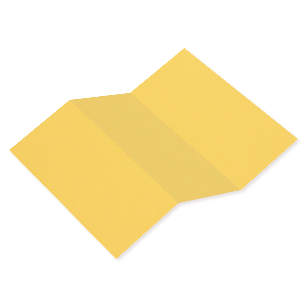 Woodstock Giallo Yellow Tri Fold Cards