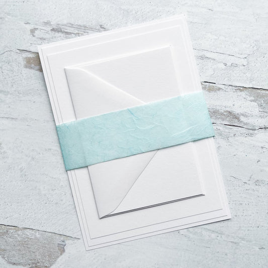 Pale Blue Belly Bands | Thai Mulberry Paper
