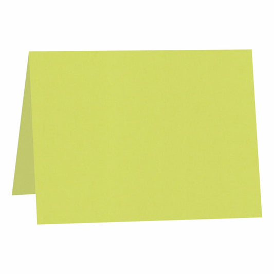 Woodstock Pistacchio Yellow-Green Folded Place Cards