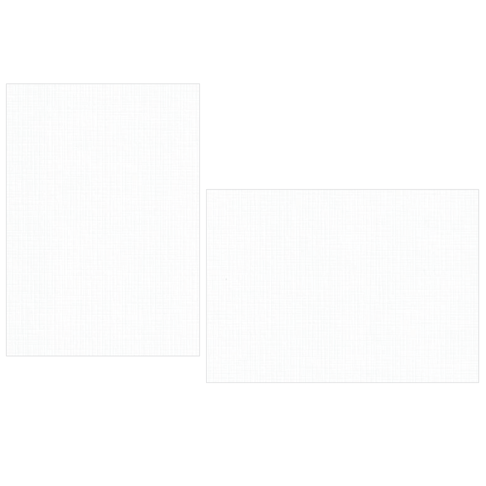 Regal White Linen Flat Cards