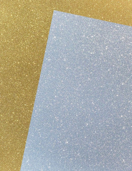Cardstock Warehouse Paper Company Gold and Silver Glitter Cardstock - Diamond Print Inkjet Multi-Pack 104 lb - 8.5 x 11 inch - 10 Sheet Package