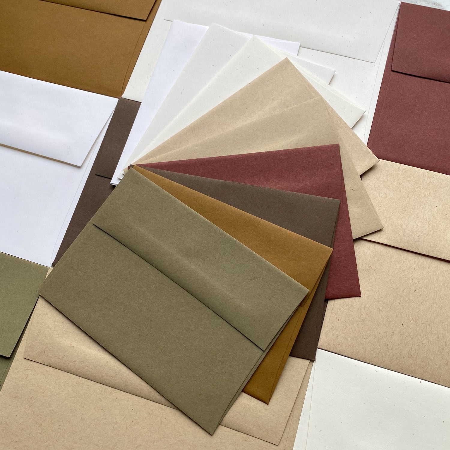 True White Speckletone Square Flap Envelopes