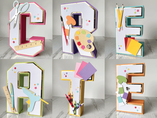 3D Decorated Paper Letters