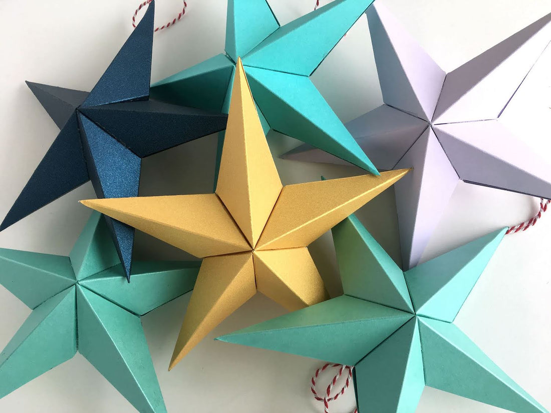 DIY 3D Paper Stars Decor