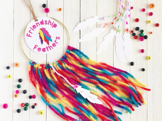 DIY Paper Friendship Feathers
