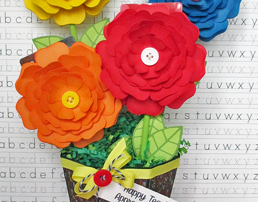 DIY Teacher Appreciation Gift Card Flower Bouquet