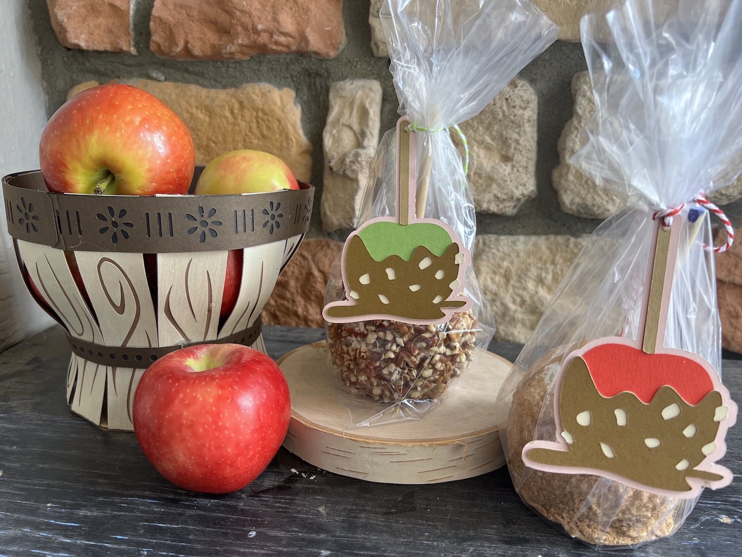 Caramel Apple Treat Bag Tags