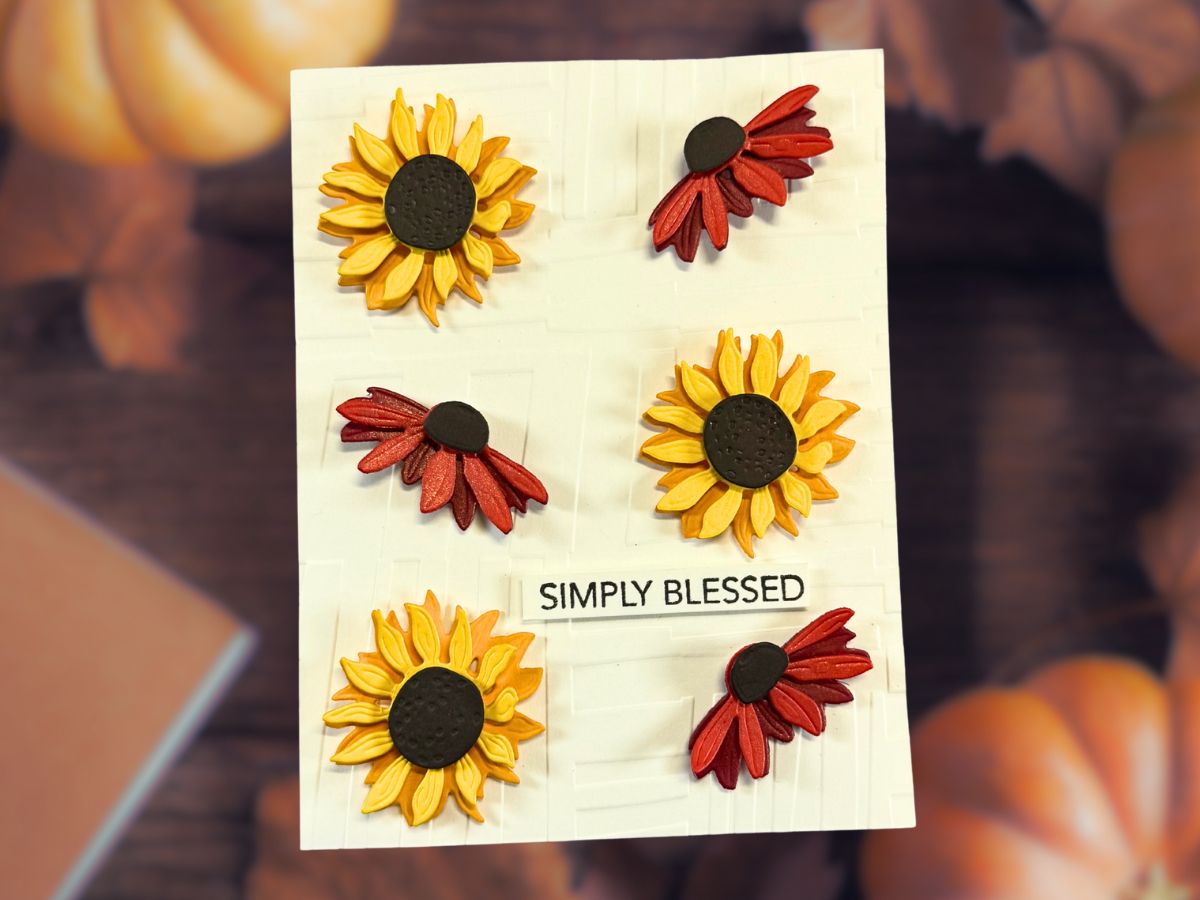 Dimensional Autumn Flowers Card