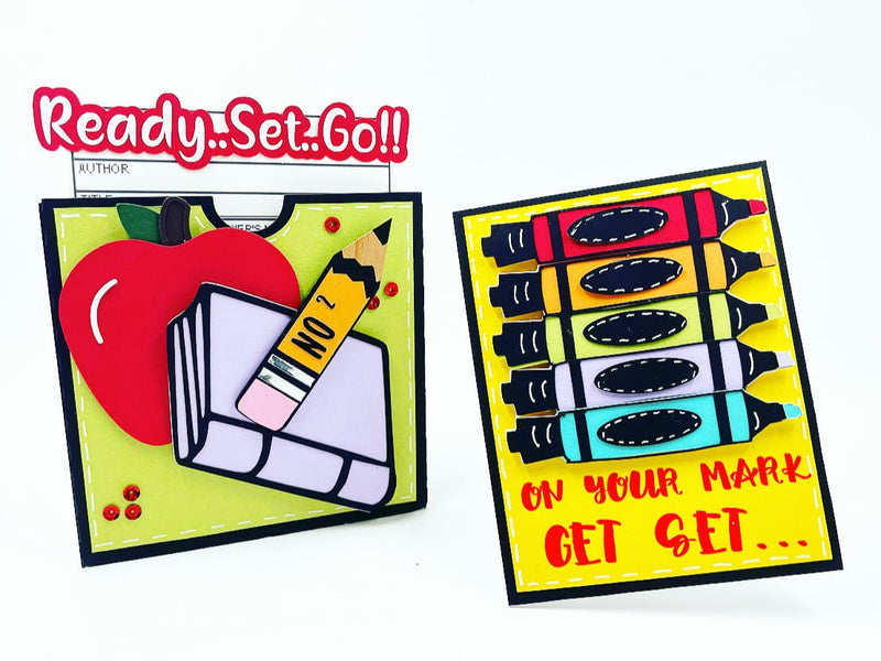 Back to School Crayons and Markers Handmade Cards