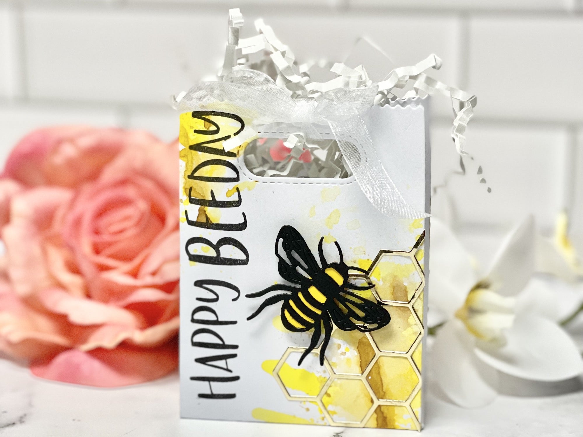 Happy BEEday Cardstock Paper Gift Bag