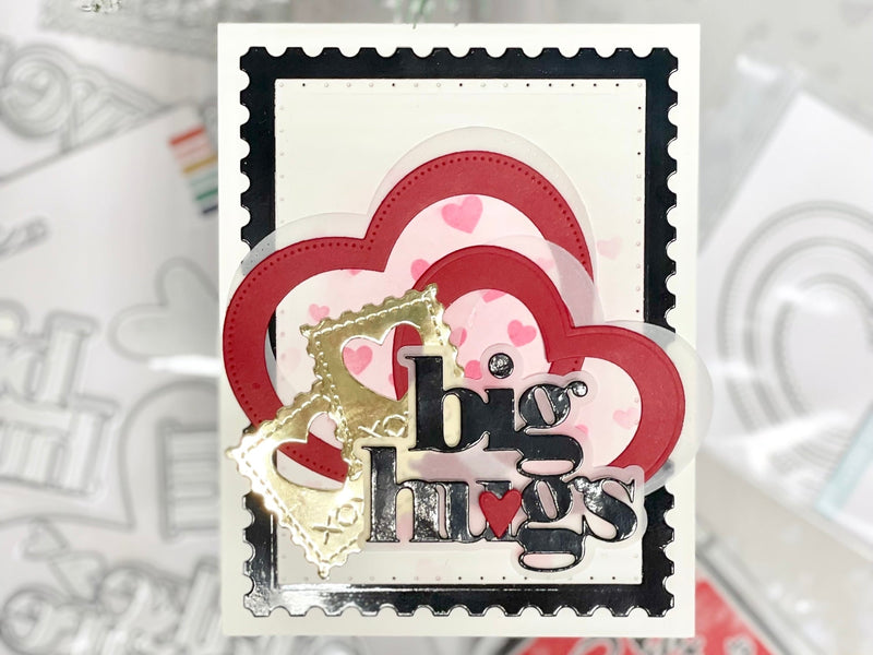Layered Hearts Handmade Valentine's Day Card