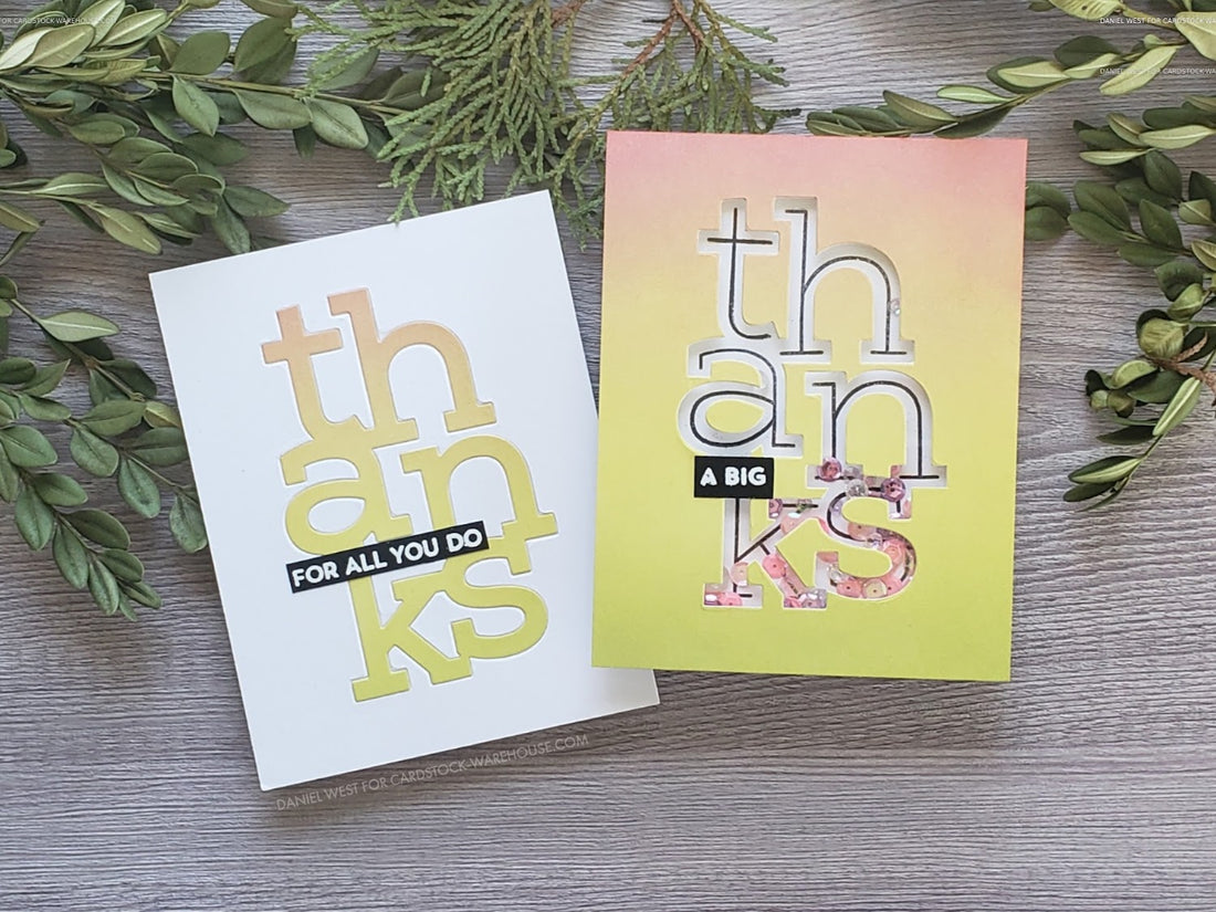 Die Cut Inlay Thank You Cards