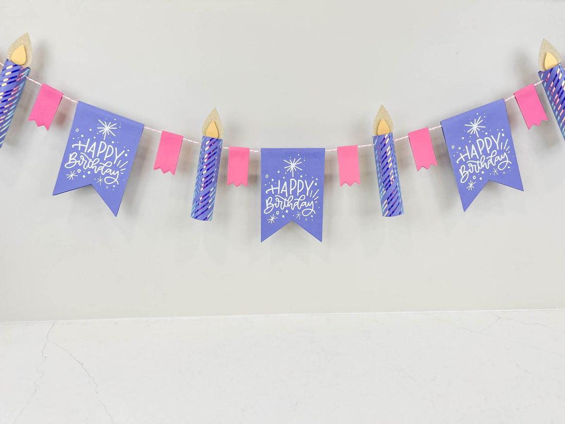 3D Birthday Candle Banner