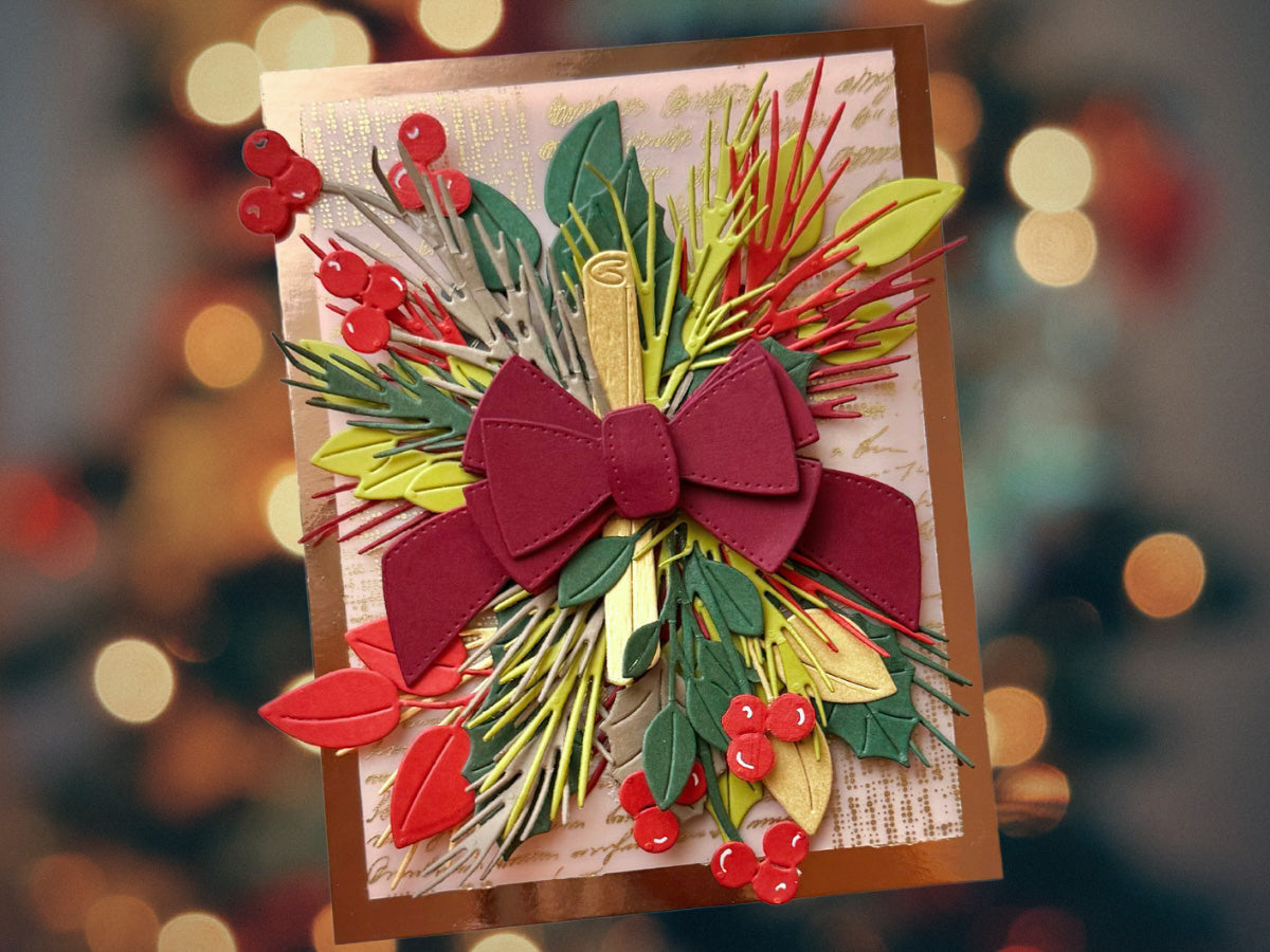 Christmas Swag Handmade Card-Cardstock Warehouse
