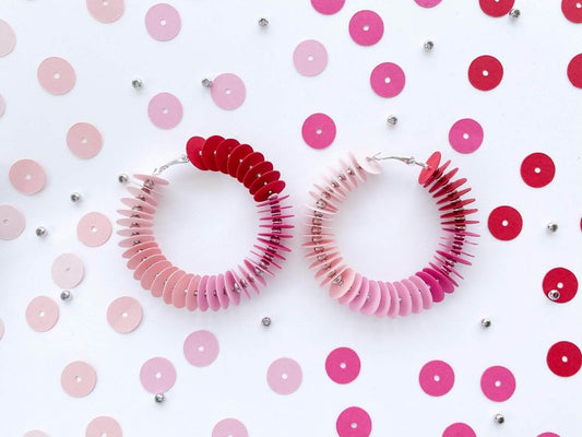 DIY Paper Circle Hoop Earrings