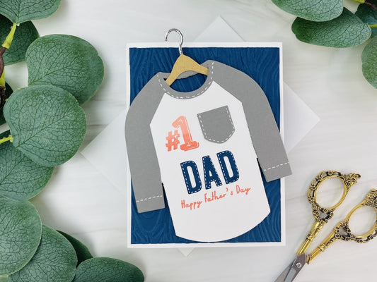 #1 Dad Shirt Handmade Greeting Card
