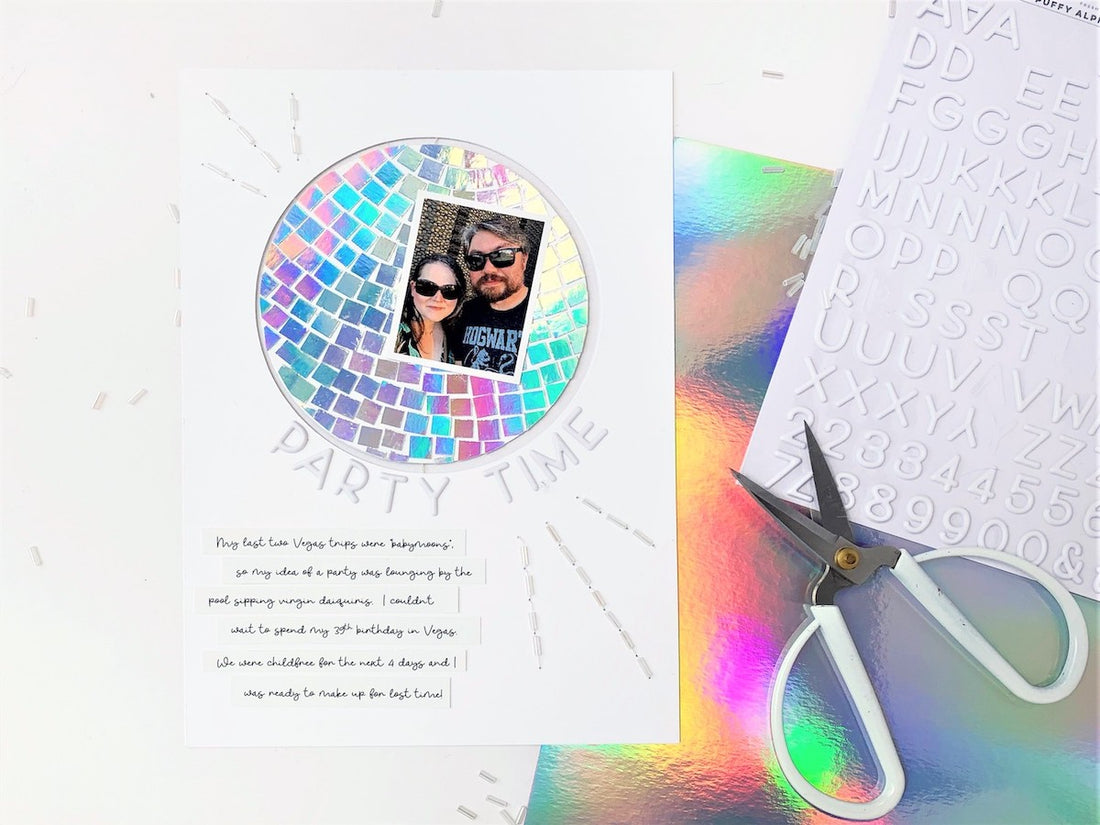 Holographic Paper Disco Ball Embellishment