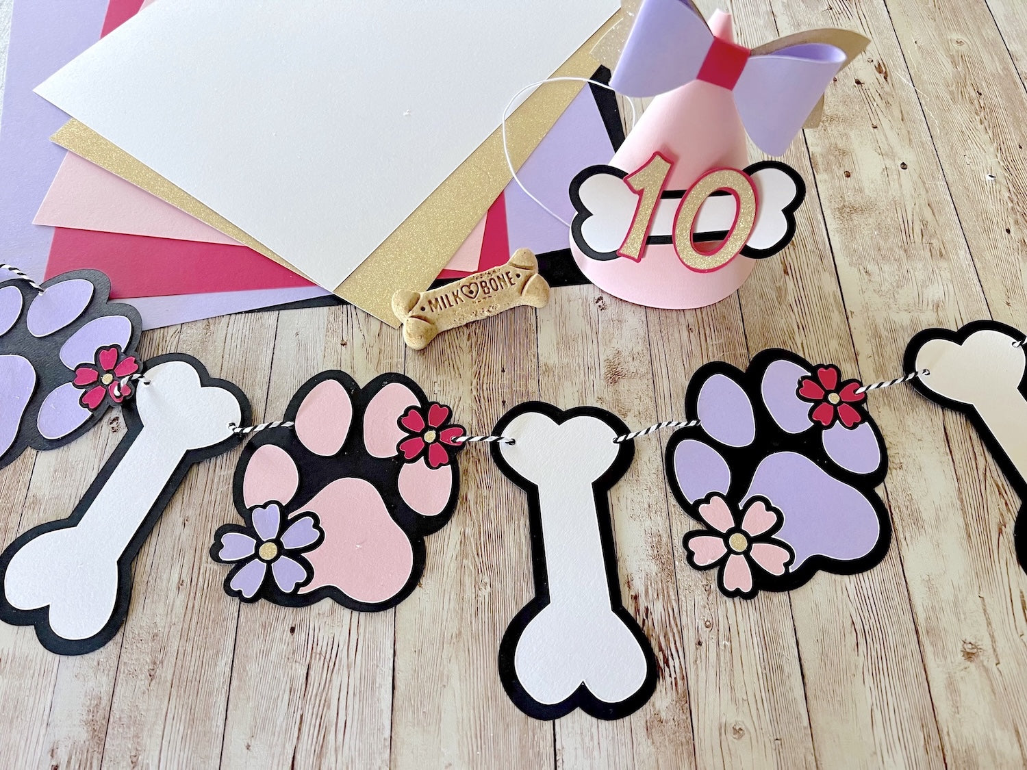 Dog Bark Day Pawty Banner and Hat