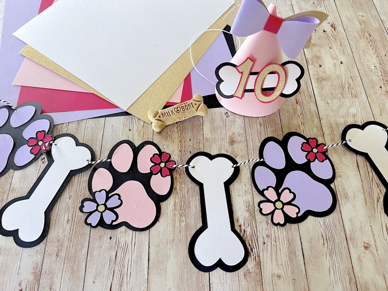 Dog Bark Day Pawty Banner and Hat
