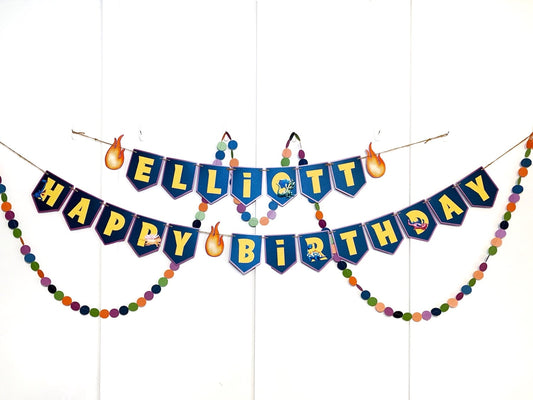 DIY Birthday Dragons Banner