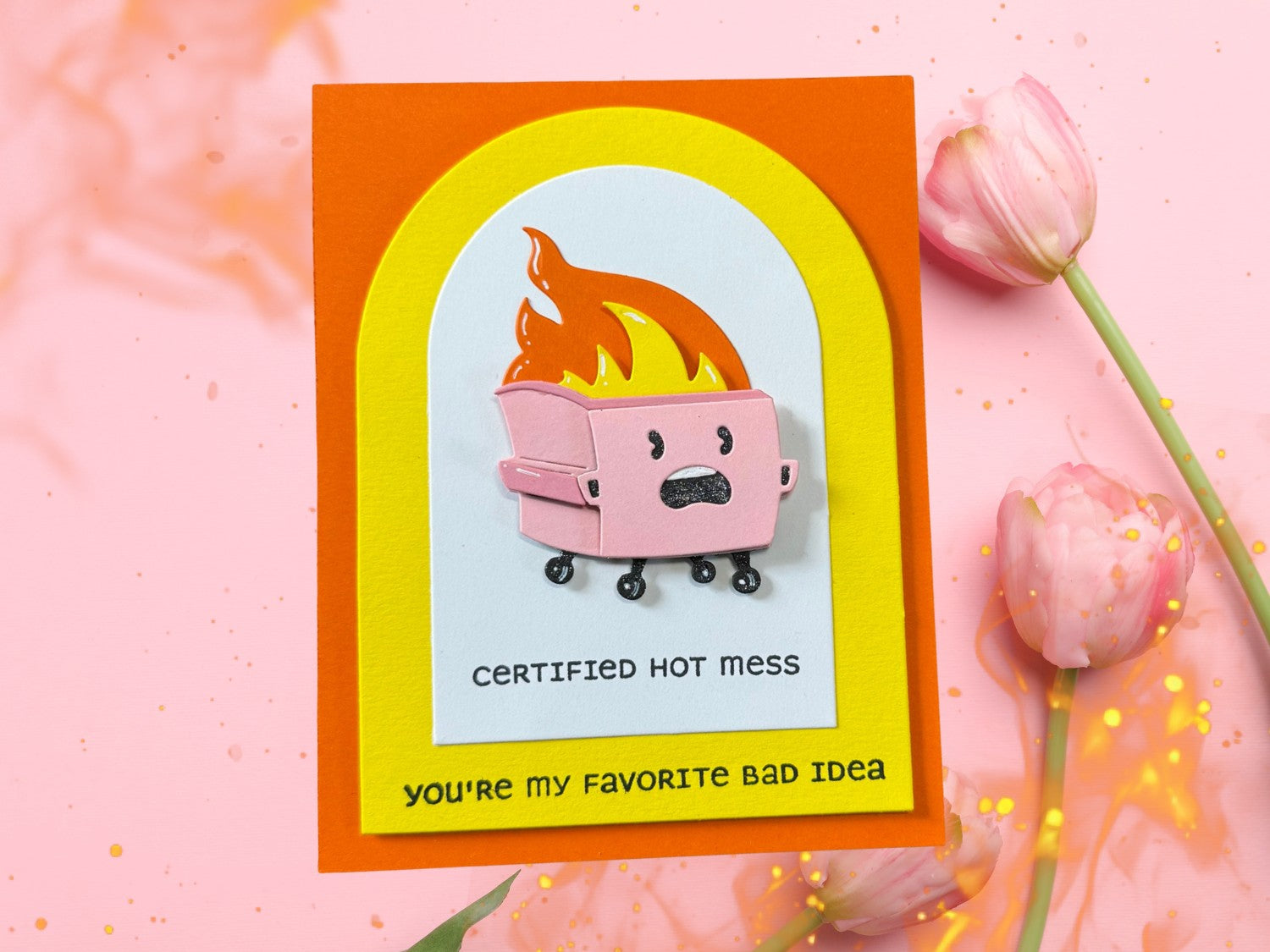 Funny Dumpster Fire Card