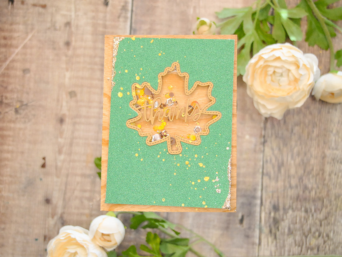 Fall Paper Shaker Thank You Card