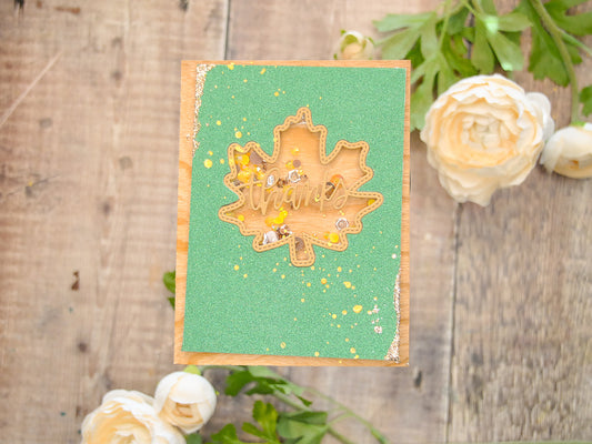 Fall Paper Shaker Thank You Card