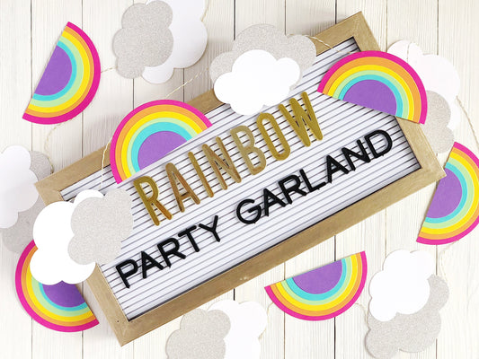 DIY Paper Rainbow Party Garland