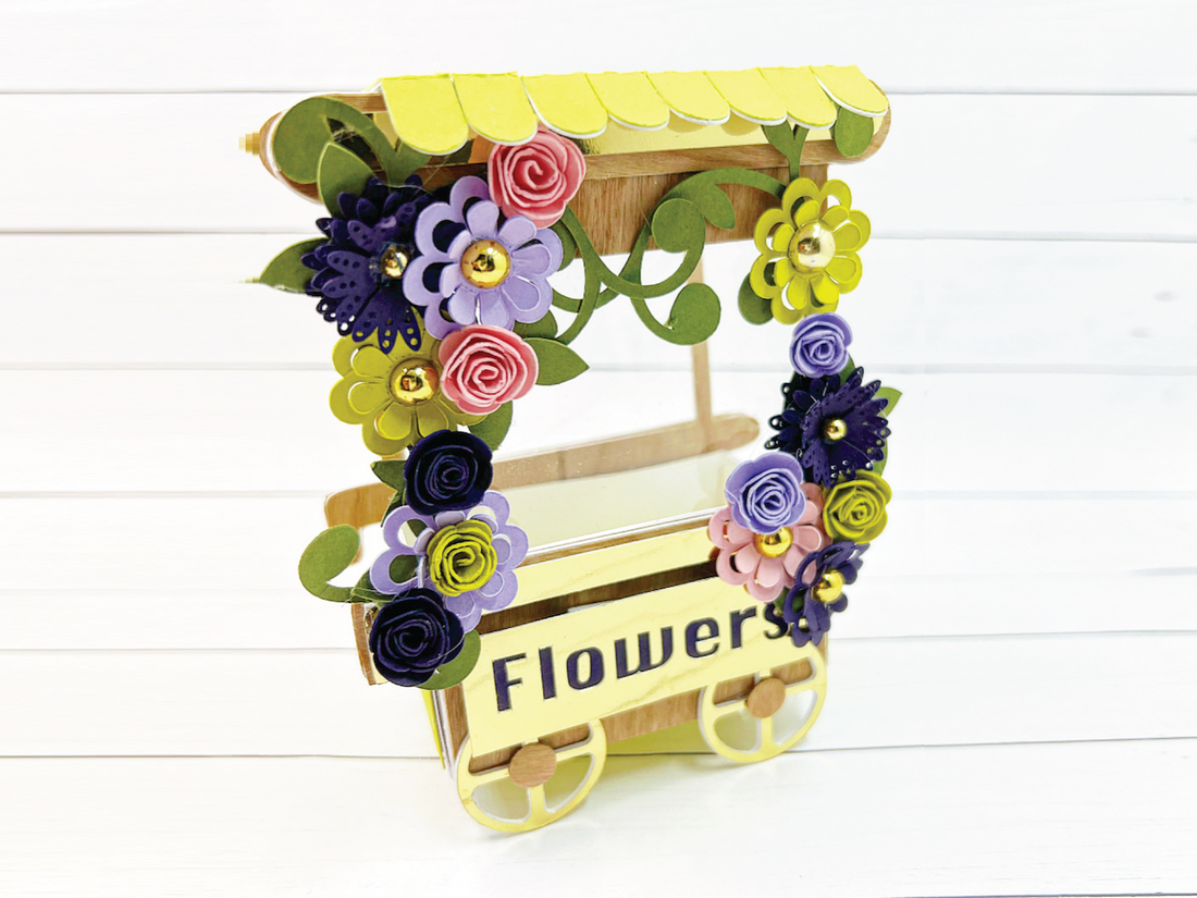 3D Portable Garden Flower Cart