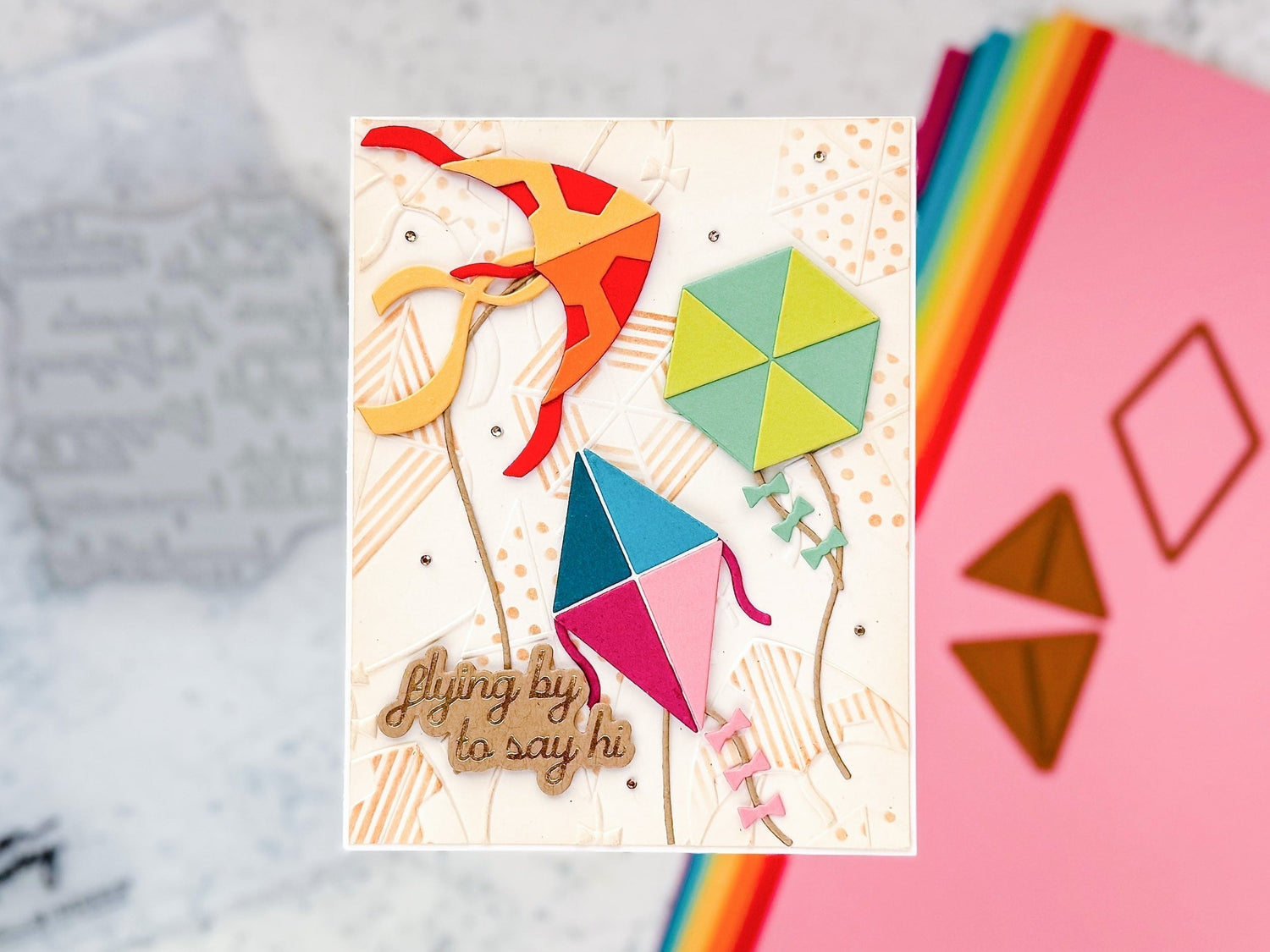 Flying By to Say Hi - Handmade Kites Card