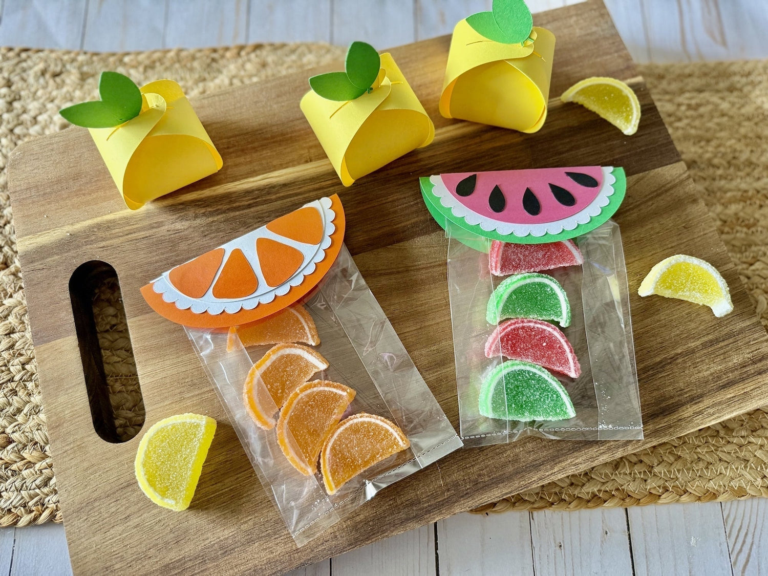 Tutti Frutti fruit-themed DIY party favors