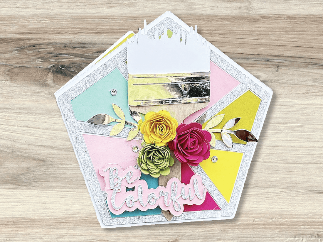 Be Colorful Paintbrush Handmade Greeting Card